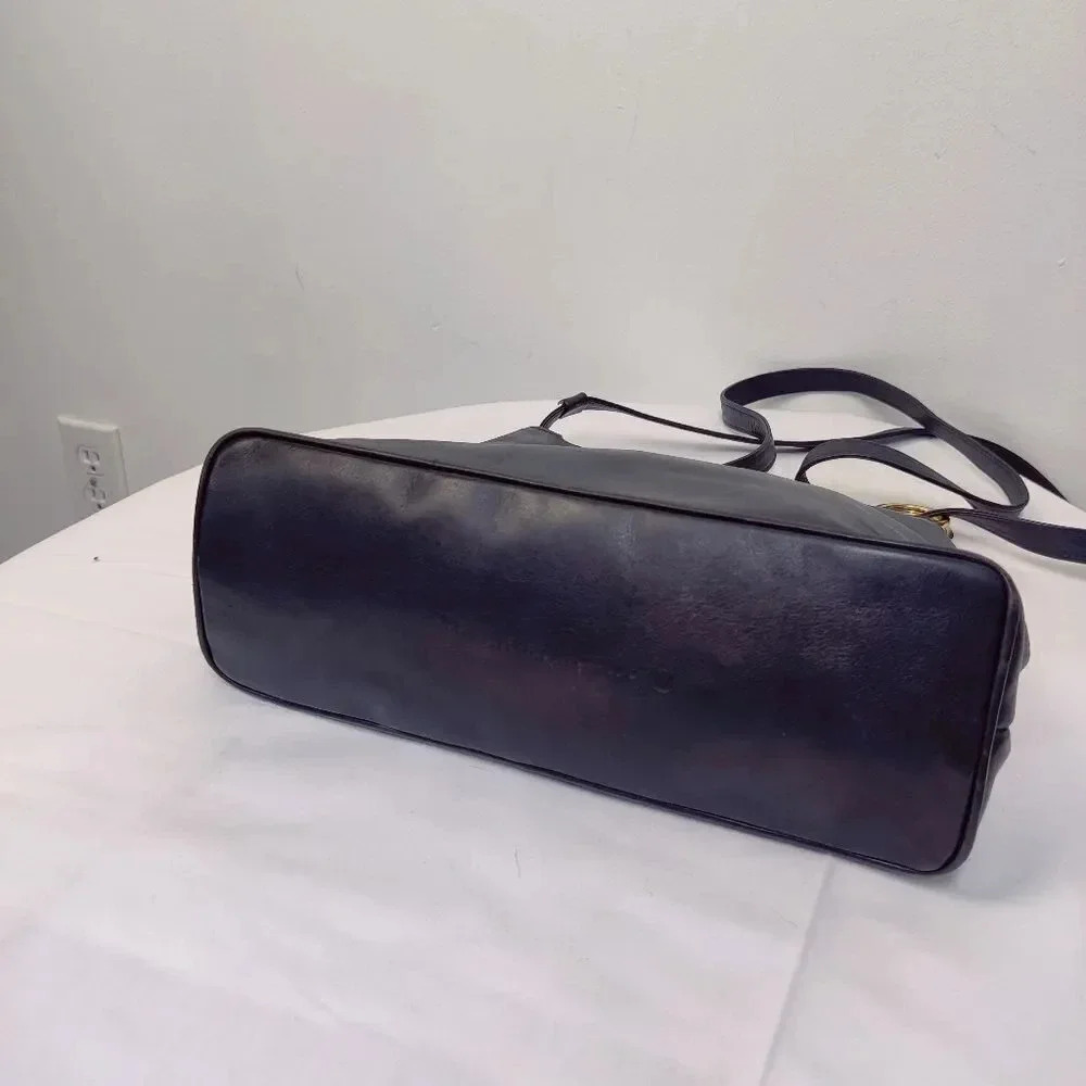 Paloma Picasso vintage black leather shoulder bag - Picture 5 of 16